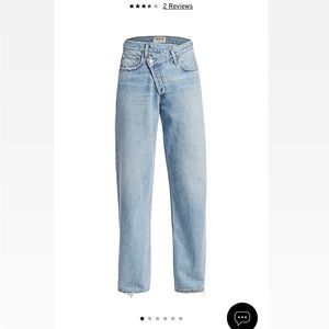 Agolde Mid-Rise Crisscross Upsized Jeans